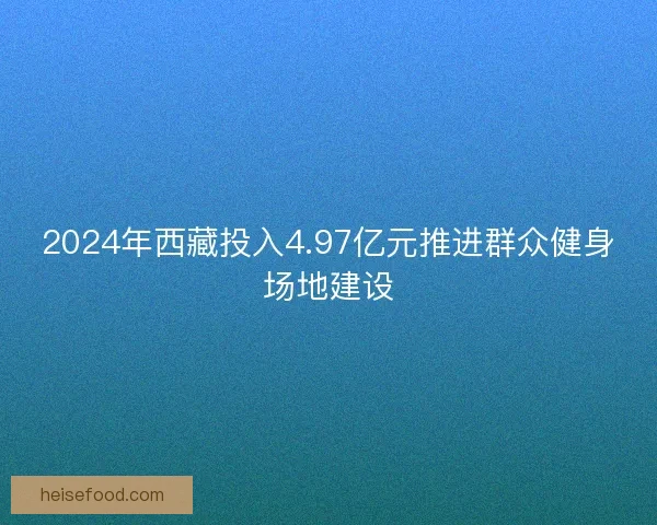 2024年西藏投入4.97亿元推进群众健身场地建设