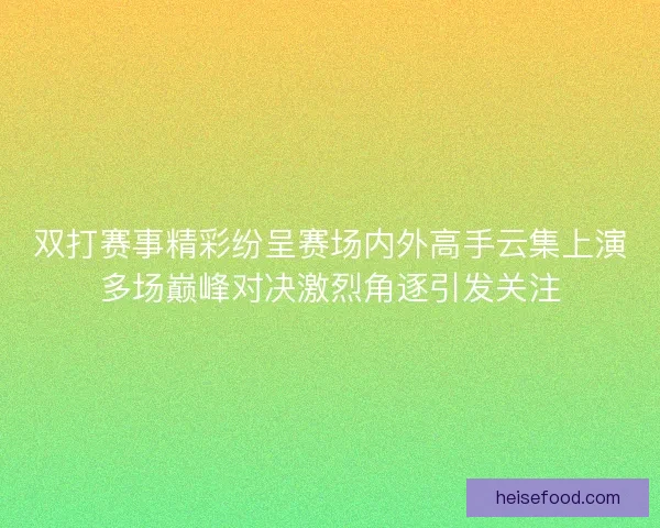 双打赛事精彩纷呈赛场内外高手云集上演多场巅峰对决激烈角逐引发关注