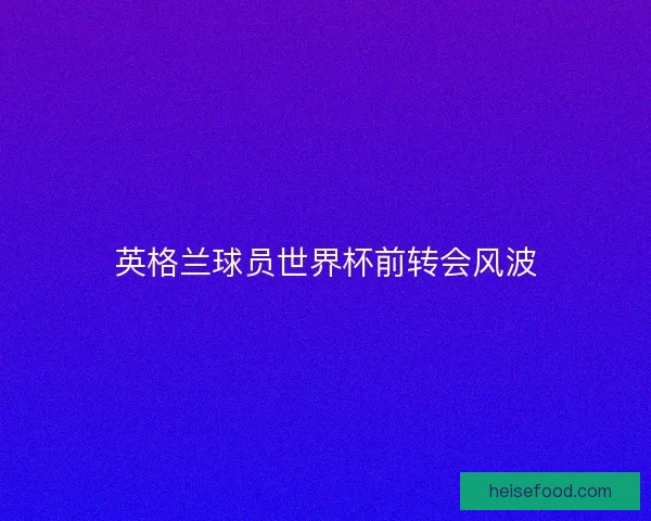 英格兰球员世界杯前转会风波