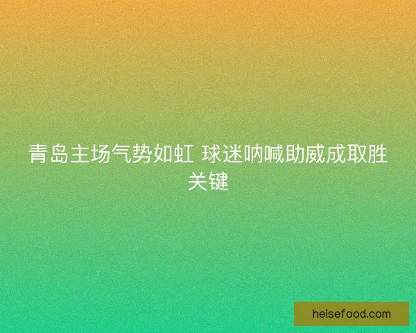 青岛主场气势如虹 球迷呐喊助威成取胜关键